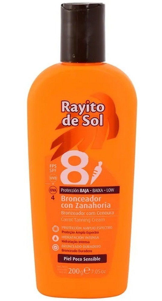 Rayito de Sol Bronceador Con Zanahoria Fps 8 200 gr