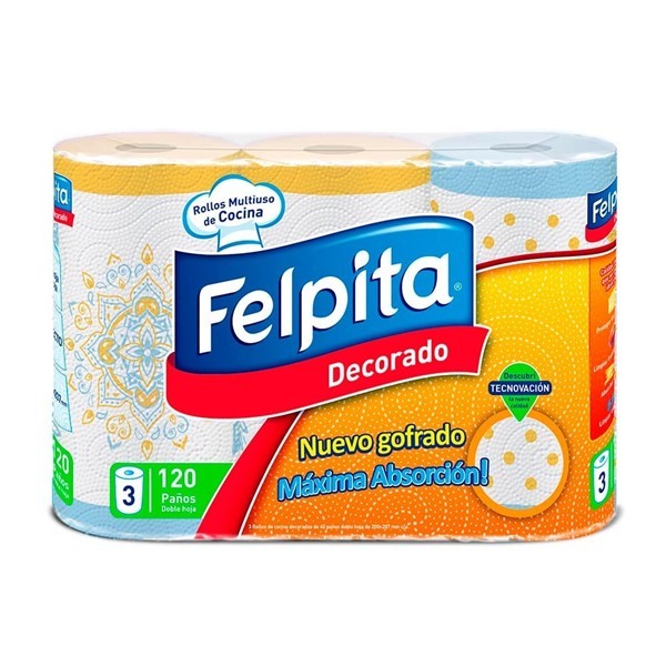 Rollo Cocina Felpita Doble Hoja Deco 3x40 #1