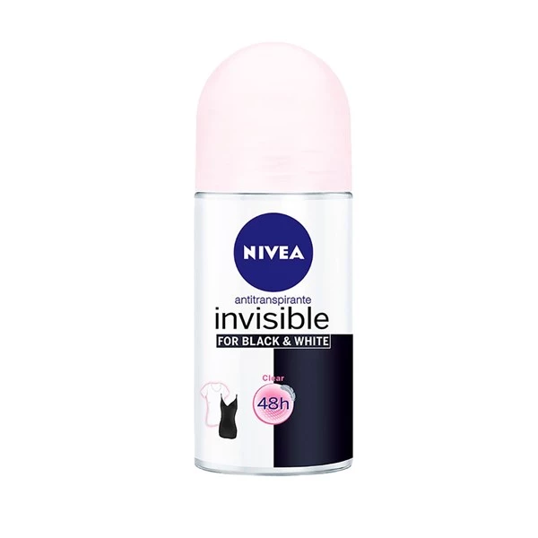Nivea Desodorante Antitranspirante Femenino  invisible Black&White Roll On 50 ml alt
