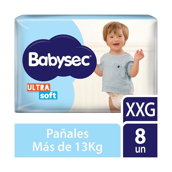 Pañales Babysec Talle Xxg Ultrasoft 8 Uni #1