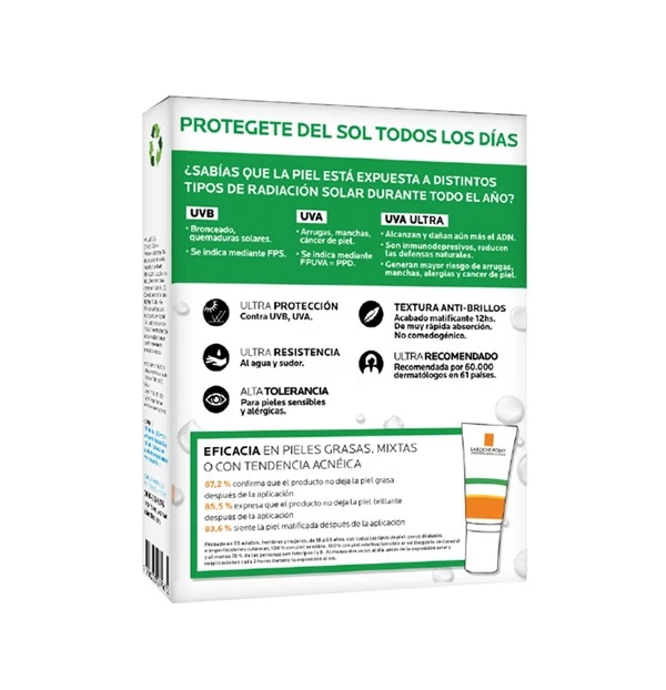 La Roche-Posay Protector Solar Roche-Posay Anthelios Toque Seco Fps 50X 50 ml + Effaclar Duo x 15 ml de Regalo alt
