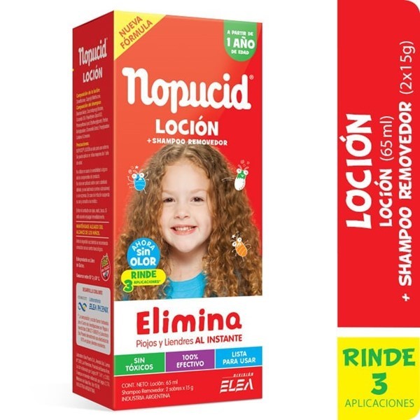 Nopucid Loción 65 ml Incluye Shampoo Removedor 2 Sobres de 15 g