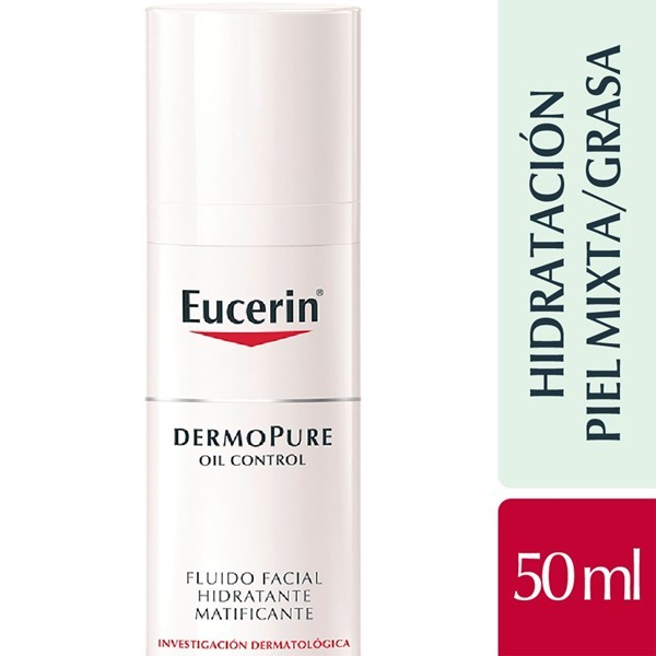 Eucerin Fluido Matificante Dermopure Oil Control Efecto Antibrillo 8 Horas 50 ml