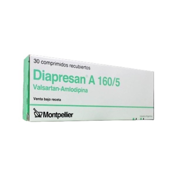 Montpellier Diapresan a Valsartán + Amlodipina 160 / 5 Mg x 30 Comp Recubiertos #1