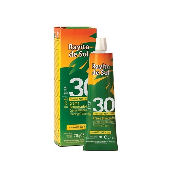 Rayito de Sol Crema Bronceadora Fps 30 70 gr