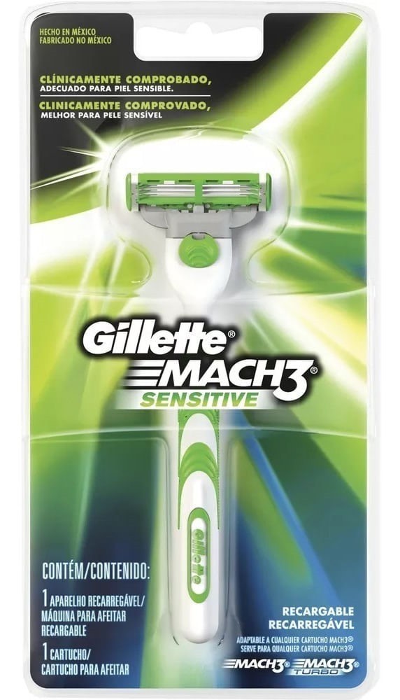 Gillette Maquina Para Afeitar 3 mach Sensitive Recargable alt