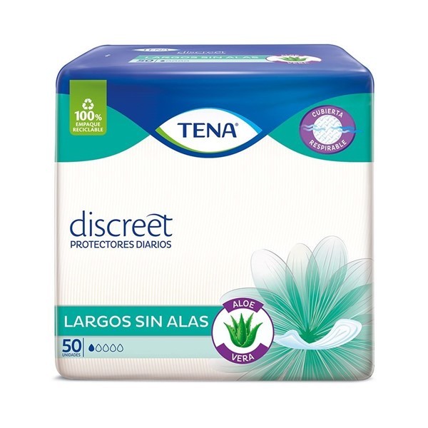 Tena Protectores Diarios Discreet Largo Sin Alas (50 Unidades) alt