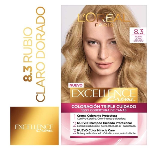 Excellence Kit Coloracion 8.3 Rubio Claro Dorado alt