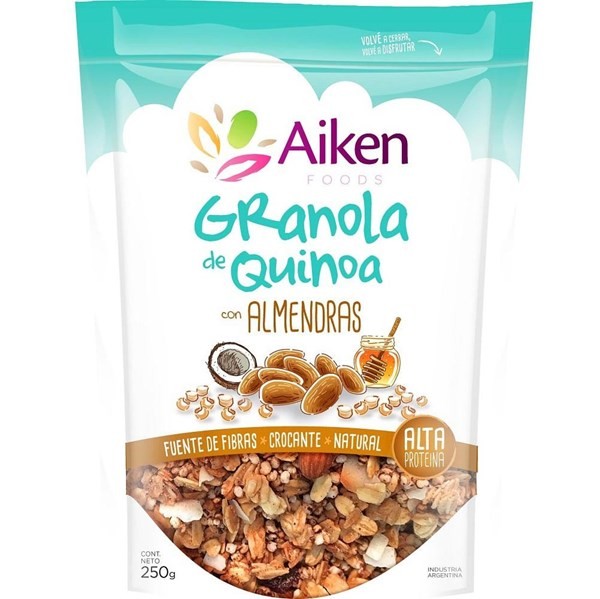 Granola de Quinoa Aiken Food Con Almendras Y Pasas x 300 g