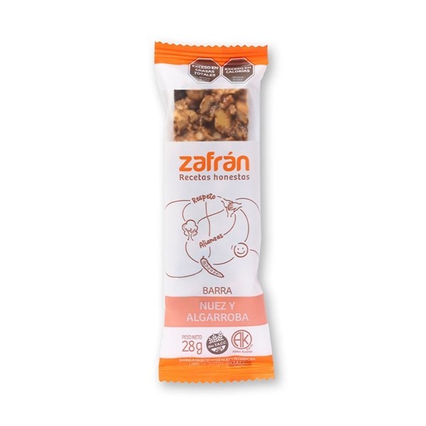 Barra de Cereal Zafran Algarroba Y Nuez x 28 g #1