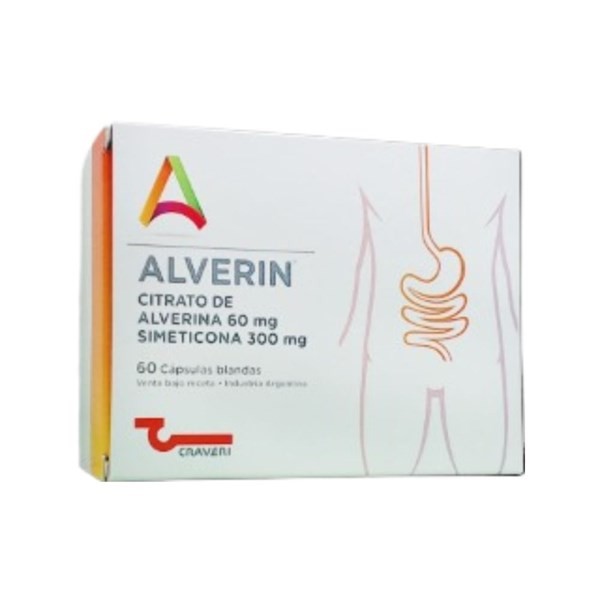 Craveri Alverin Alverina + Simeticona 60 / 300 Mg x 60 Cáps #1