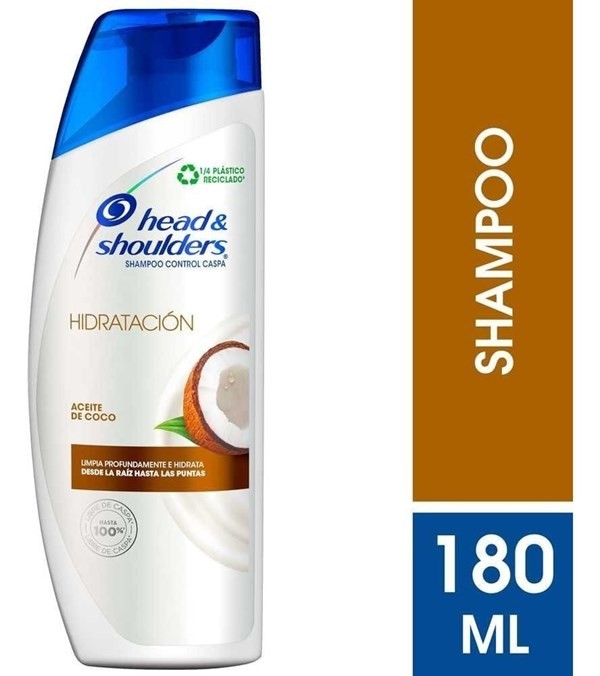 Head & Shoulders Hidratación Aceite Coco Shampoo 180 xml #1