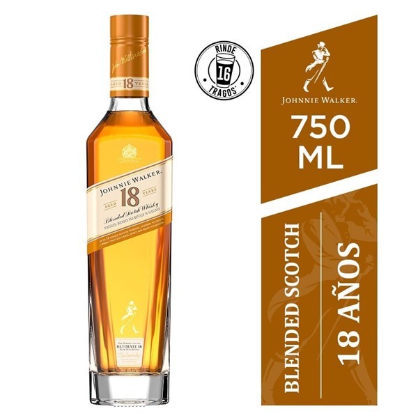 Johnnie Walker Whisky J. Walker 18 Años 750 Cc #1