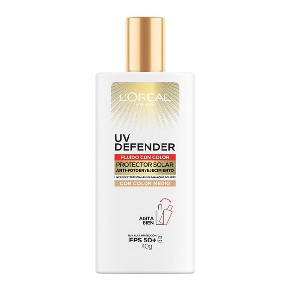 Loreal Paris Protector Solar L'oreal Uv Defender Fps 50 fluido Tono Medio x 40 gr