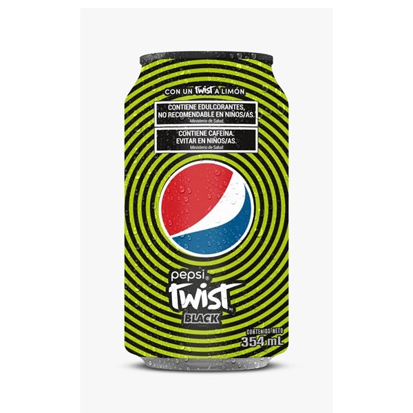 Gaseosa Cola Black Pepsi Twist en Lata 354 cc. #1