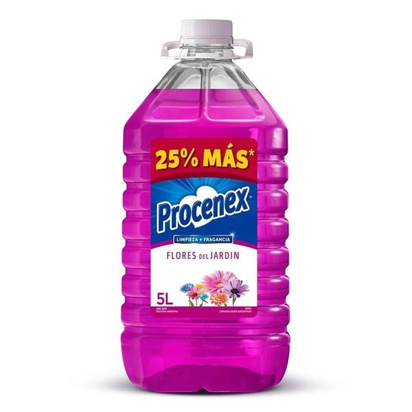 Limpiador Liquido Pisos Procenex 2 en 1 flores de Jardín 5 lt alt