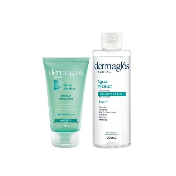 Dermaglós Combo Doble Limpieza Facial Piel Mixta a Grasa #1