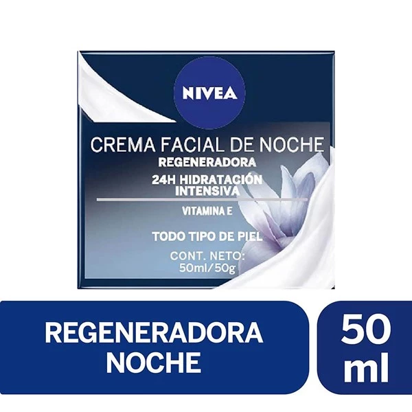 Nivea Crema Facial Hidratante Noche Essentials Regeneradora Piel Normal 50 ml