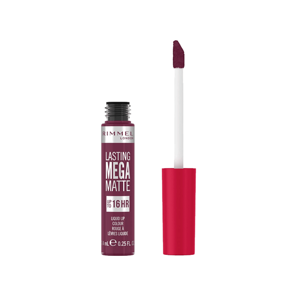 Labial Liquido Rimmel Lasting Mega Matte Ruby @ #6D0305 #1