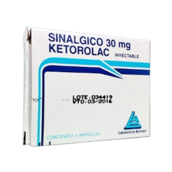 Laboratorio Bernabó Sinalgico Ketorolac 30 Mg x 1 ml x 3 Ampollas #1