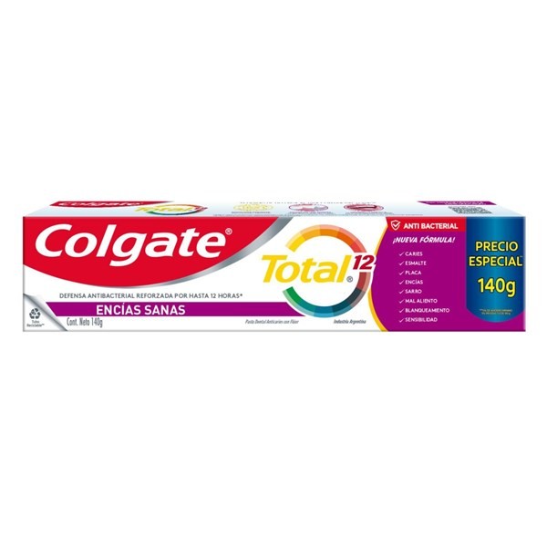 Colgate Pasta Dental Total 12 Encías Sanas 140 gr alt