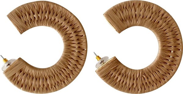 Aros Argollas Wav Raffia #1