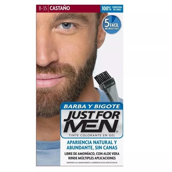 Just For Men Colorante Gel Barba Y Bigote Color Castaño #1
