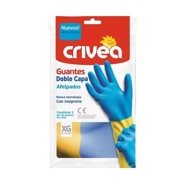 Guantes Crivea Doble Capa Latex Neopreno 30X13Cm | Talle XG
 #1