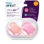Chupete Avent Ultra Air Liso Nena 6 A 18 Meses X 2 Un Sfc 245_22 #1