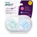 Chupete Avent Ultra Air Hello Baby Nene 0 a 6 meses x 2 un Sfc 342_20 #1