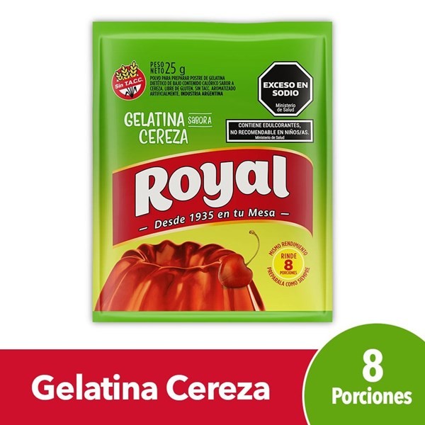 Gelatina Royal Light Cereza 25 Grs #1