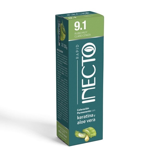 Inecto Coloracion en Pomo Rapid 9.1 Rubio Muy Claro Ceniza #1