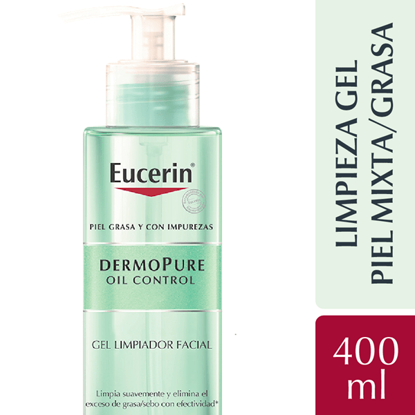 Eucerin Gel Limpiador Diario Dermopure Oil Control Para Piel Grasa 400 ml