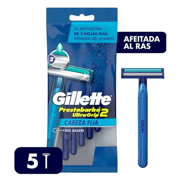 Gillette Máquina De Afeitar Prestobarba 2 Ultragrip 5 Un #1