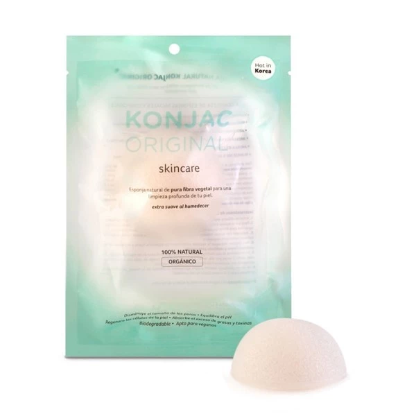 Esponja Facial Blanca Limpia Exfolia - Konjac