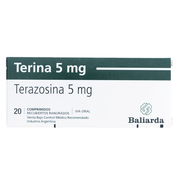 Terina 5 Mg | 20 Comprimidos | terazosina #1