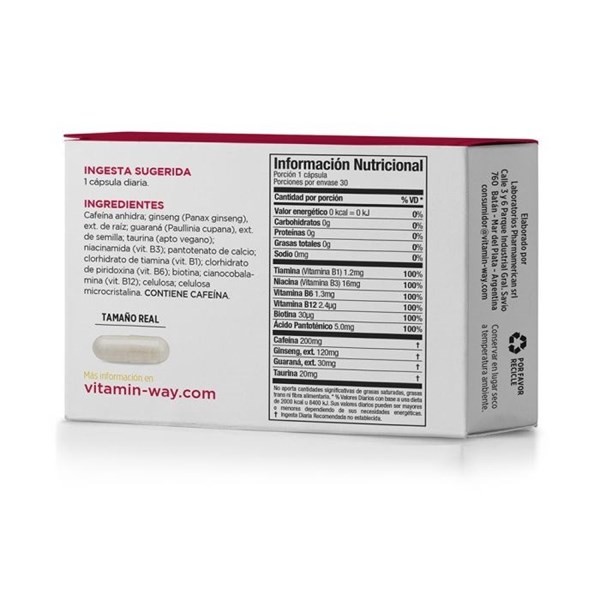 Vitamin Way Cafeína Energy + Energía Y Rendimiento Físico alt