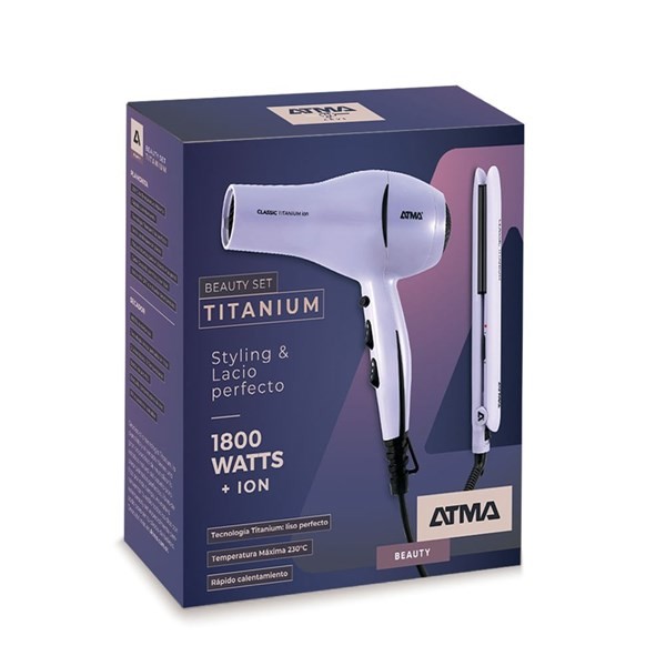 Set Atma Titanium 4020 Secador + Planchita de Pelo #1