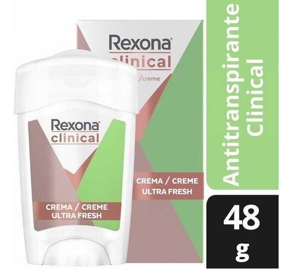 Rexona Clinical Ultra Fresh Antitranspirante Crema Pote 48 xg