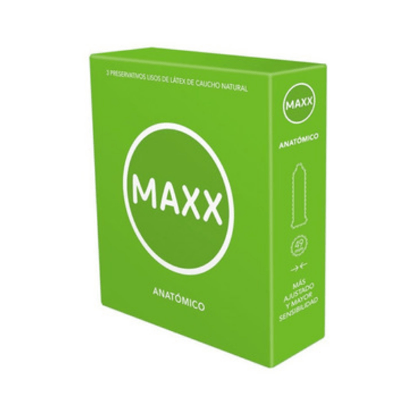 Preservativo Maxx Anatómico (12 cajas de 3 unidades)