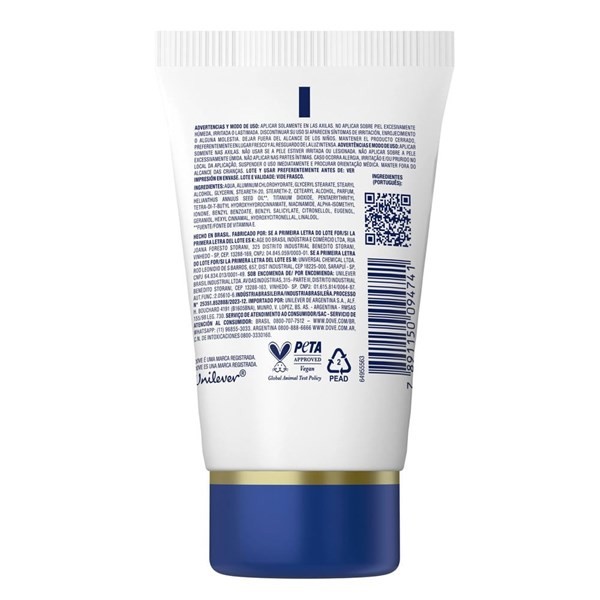 Antitranspirante Dove Sérum Cream Vitamina E x 50 g alt