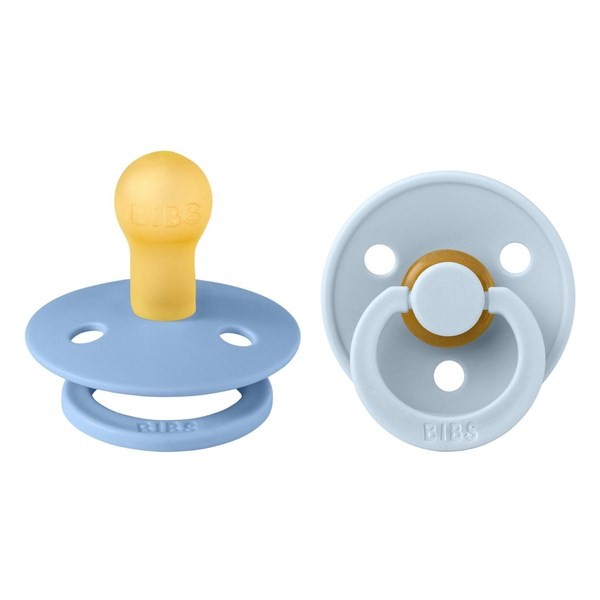 Bibs Chupete Tetina Redondo Celeste & Azul Talle 1 |  2 Unidades  alt
