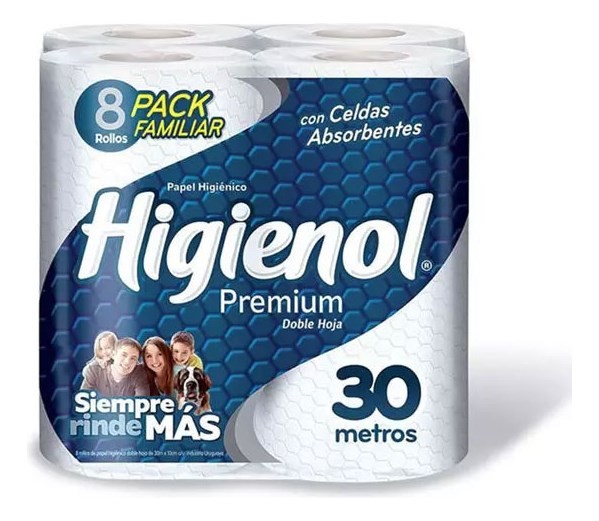 PAPEL HIGIENICO HIGIENOL PREMIUM 8X6 FUNDAX6 #1
