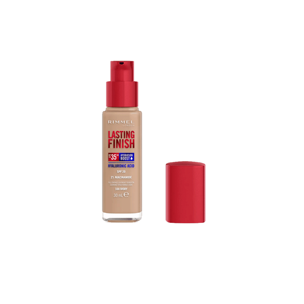 Base Rimmel Lasting Finish Color 120 classic Ivory @ #E1c0a1 alt