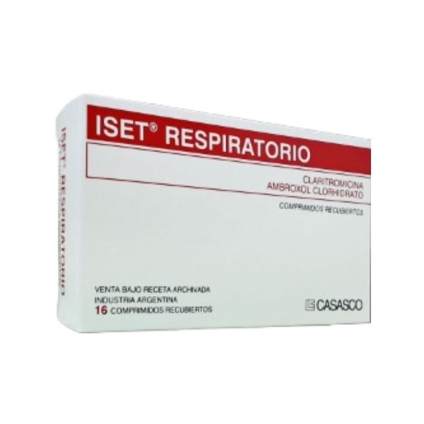 Casasco Iset Respiratorio Claritromicina + Ambroxol 500-60 Mg x 16 Comp #1
