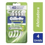 Máquinas Para Afeitar Gillette Prestobarba3 Sensitive Desechables x 4 un #1