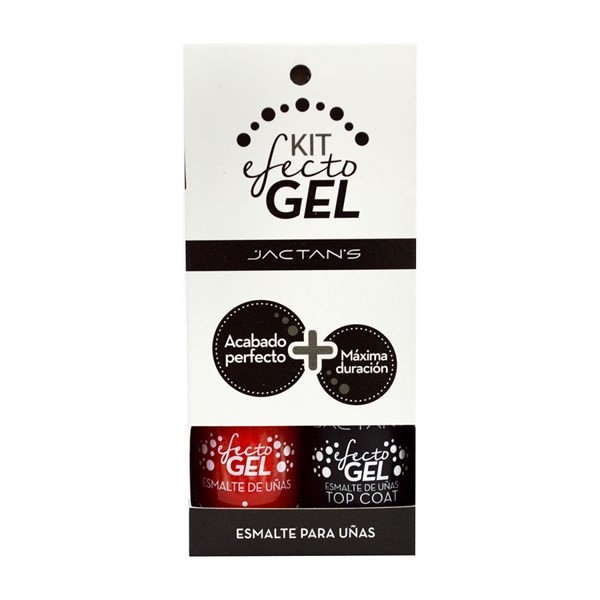 Jactans Esmalte Kit Efecto Gel Rojo Pastel #1