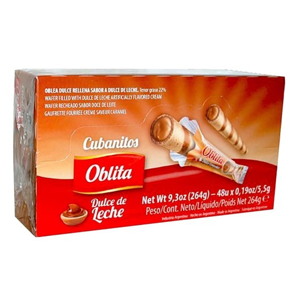Cubanitos Rellenos de Dulce de Leche Oblita 264 g #1