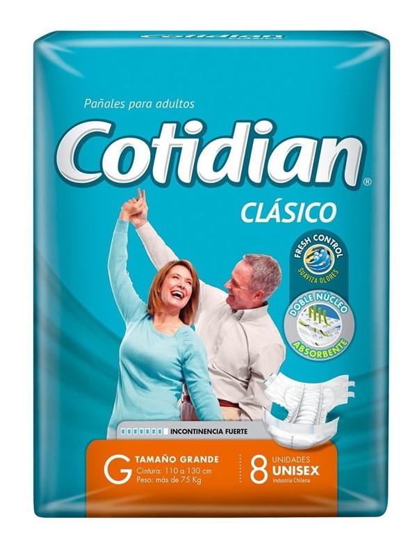 Pañales Para Adultos Cotidian Clásico g x 8 U