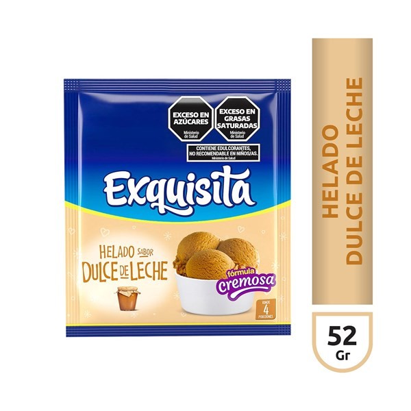 Polvo Pre Mezcla Exquisita Helado Sabor Dulce De Leche 25 G